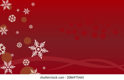 fondo abstracto rojo con nieve óptica y festiva de invierno