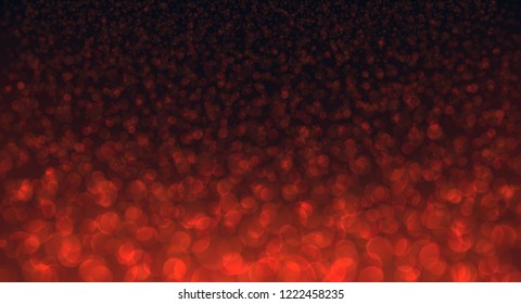 Fondo rojo abstracto borroso con efecto bokeh. Fondo vectorial.