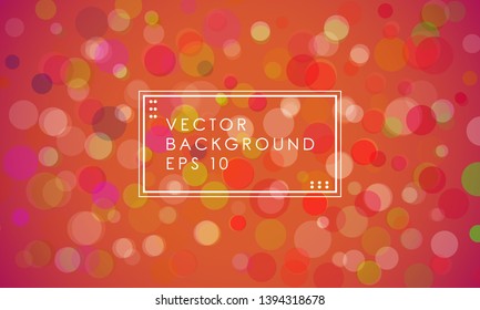 Red abstract bokeh circle background template illustration. - Vector
