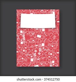 red abstract brochure
