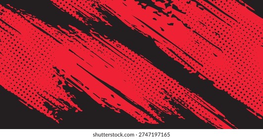 Red Abstract Brush Texture Background for Sport Poster Banner Design