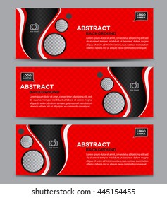 Red Abstract Business Banner Template vector illustration