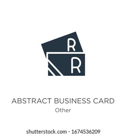 Red abstract business card icon vector. Trendy flat red abstract business card icon from other collection isolated on white background. Vector illustration can be used for web and mobile graphic 