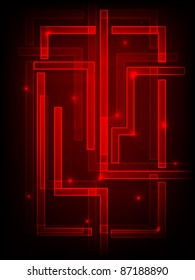 red abstract card. vector illustration