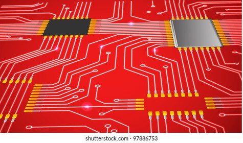 Red abstract chip background