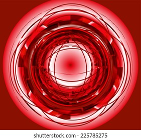 Red Abstract Circle