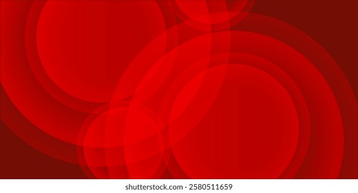 Red abstract circle background. Dynamic shapes composition. Eps10