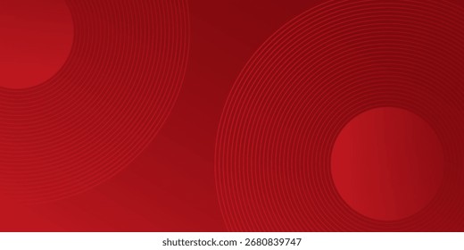 Fundo de círculo abstrato vermelho com formas dinâmicas simples bom