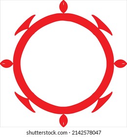 Elemento de diseño del logotipo del círculo rojo abstracto, ilustración vectorial