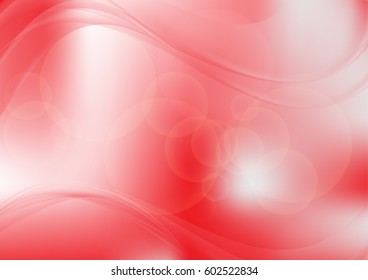 Red abstract circle and wave background Vector