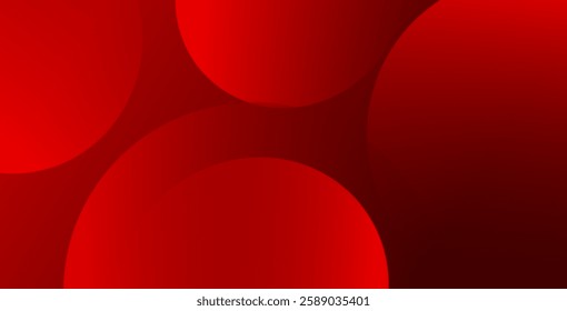 Red abstract circular background with dynamic shapes composition, featuring smooth gradients and modern design for digital projects and vector illustrations.