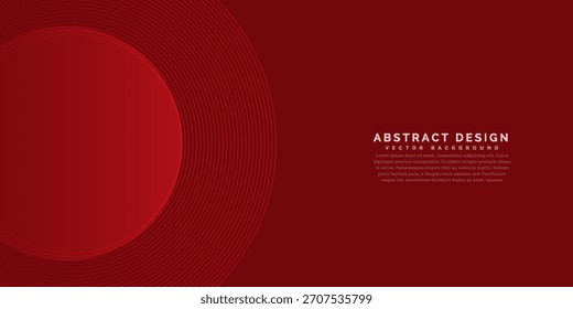 Fundo de anéis circulares abstratos vermelhos para projetos de design e criação de tecnologia modernos