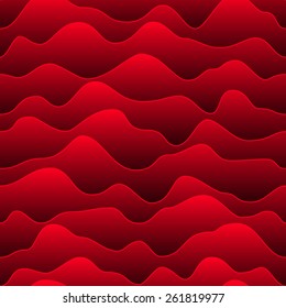 Red abstract color gradient background with seamless wave levels pattern for internet sites, web user interfaces, UI, applications, apps, business presentations and prints. Vector illustration.