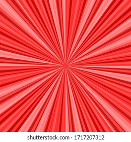 Fondo cómico abstracto rojo con efectos radiales. Ilustración del vector