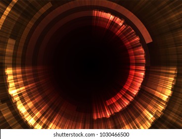 red abstract curve shell template, radar digital overlap layer line, technology background, vector illustration