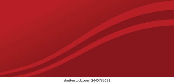 red abstract curvy waves vector background