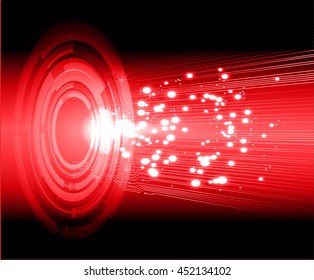 red abstract cyber future technology concept background, vector illustration, circuit, binary code