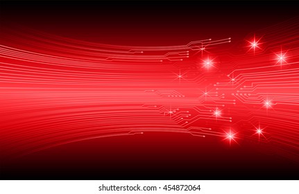red abstract cyber future technology concept background, vector illustration, circuit, binary code