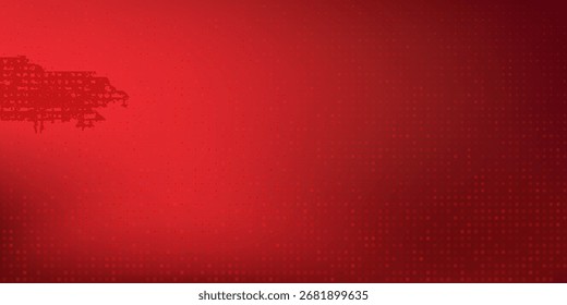 Red abstract diagonal geometric shape with halftone. Modern fiber textured abstract modern simple