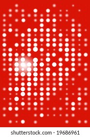 Red abstract digital display. Vector illustration.