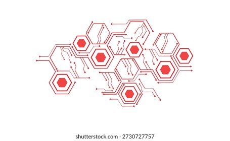 Un diseño abstracto rojo