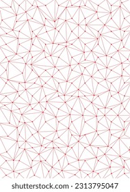 Red abstract dots and lines polygon background, vector file