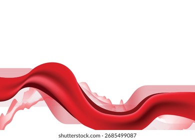 Elemento de fondo de negocio de onda dinámica abstracta roja aislado