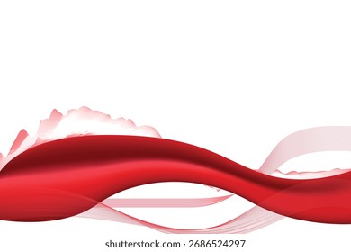 Red abstract dynamic wave business background element graphic