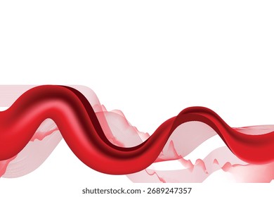 Red abstract dynamic wave business background element concept