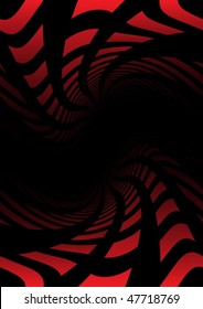 Red abstract entrance