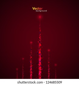 Red abstract equalizer