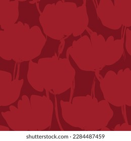 Red Abstract Floral seamless pattern design for fashion textiles, graphics, backgrounds and crafts