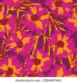 Resumen rojo Diseño de patrones sin costura floral para textiles de moda, gráficos, fondos y artesanías