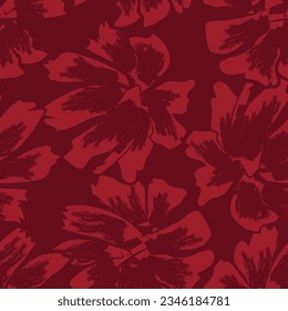 Red Abstract Floral seamless pattern design for fashion textiles, graphics, backgrounds and crafts