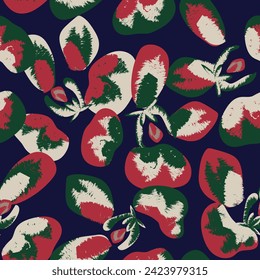 Red Abstract Floral seamless pattern design for fashion textiles, graphics, backgrounds and crafts