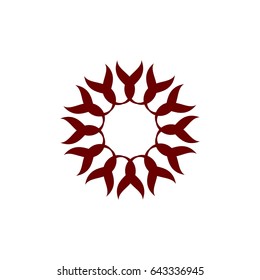 Red Abstract Flower Logo Template Illustration Design. Vector EPS 10.