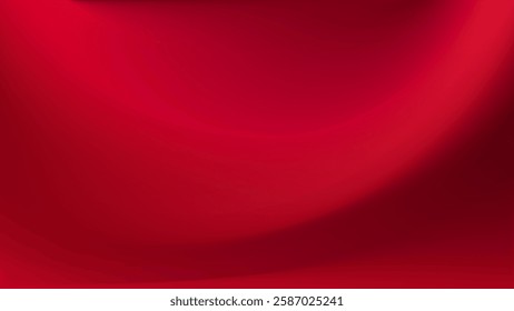 Red abstract fluid gradient background. Flowing transitions, energetic visual featuring. For Christmas, Valentine Day cards and modern branding and packaging. Vector illustration, EPS 10.