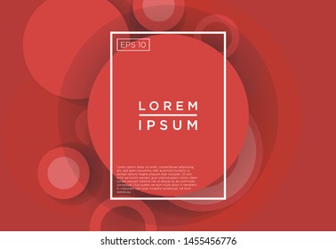 Red Abstract Fluid Shapes Geometric Background. Eps10 Vector Illustration.