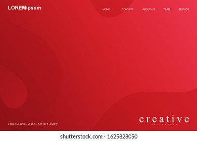 Red. Abstract fluids composition 2020 background trend. Liquid, wavy, dynamic background, gradient color, flowing shapes,. Usable for landing page. Modern and Trendy background color.