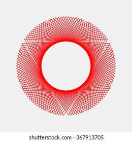 Red abstract fractal shape with light background for logo, design concepts, posters, banners, web, presentations and prints. Valentines day. Congratulations with 14th february. Vector illustration.