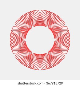 Red abstract fractal shape with light background for logo, design concepts, posters, banners, web, presentations and prints. Valentines day. Congratulations with 14th february. Vector illustration.