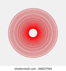 Red abstract fractal shape with light background for design concepts, posters, banners, web, presentations and prints.  Vector illustration.