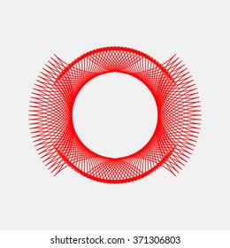 Red abstract fractal shape with light background for logo, design concepts, posters, banners, web, presentations and prints. Valentines day. Congratulations with 14th february. Vector illustration.