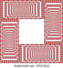 red abstract frame