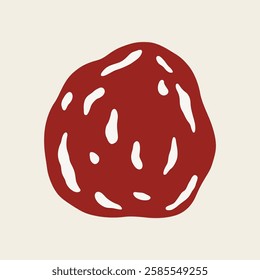 red abstract fruit visual logo