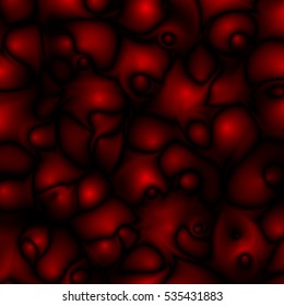 Red abstract futuristic glossy background with fabric, silk texture and ambient occlusion effect for design concepts, wallpapers, presentations, web, prints and presentations. Vector illustration.