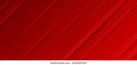 Red abstract geometric background with diagonal line and shadow