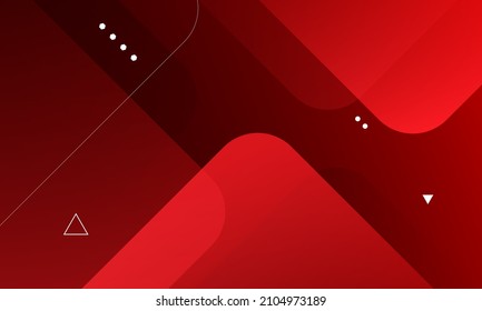 Red abstract geometric background. Dynamic shapes composition. Cool background design for posters. Vector illustration