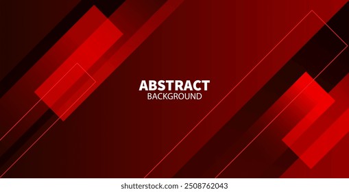 Red abstract geometric background, gradient red background 