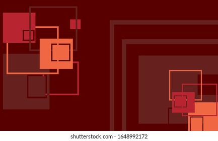 Red Abstract Geometric Background. Modern Shape Concept